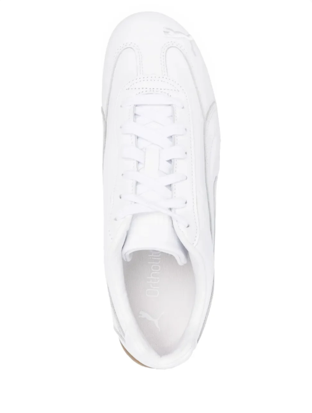 PUMA Low-Profile Sneakers – White with Gum Sole