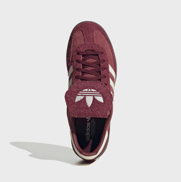 adidas Spezial Low-Top Sneakers – Burgundy & Cream with Fold-Over Tongue