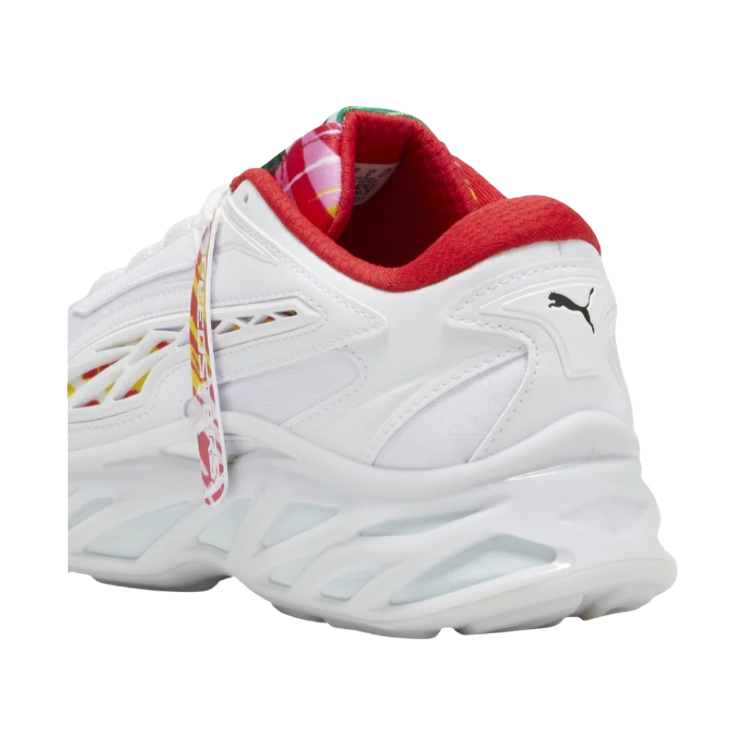 PUMA Chunky Sneakers – White & Red with Multicolor Accents