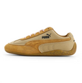 PUMA Low-Profile Sneakers – Sand & Golden Tan with Pink Laces