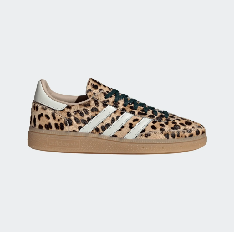 adidas Leopard Print Low-Top Sneakers – Cream Stripes & Gum Sole