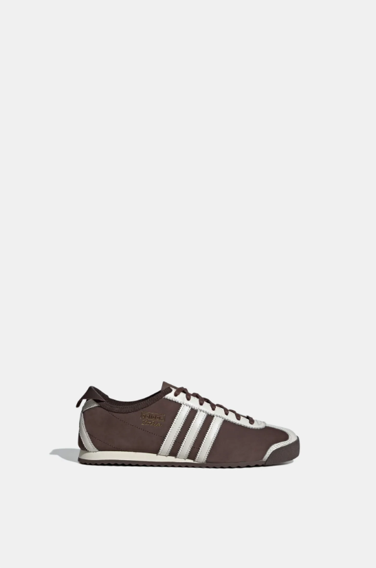 adidas Retro Slim Low-Top Sneakers – Dark Brown & Cream