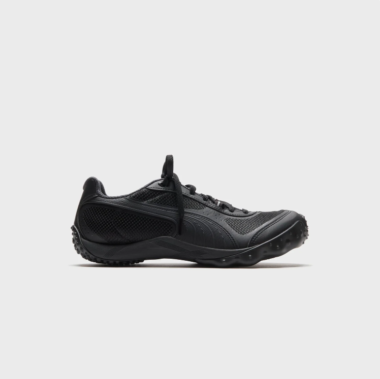 PUMA Sport Sneakers – All Black with Sculpted Textured Sole