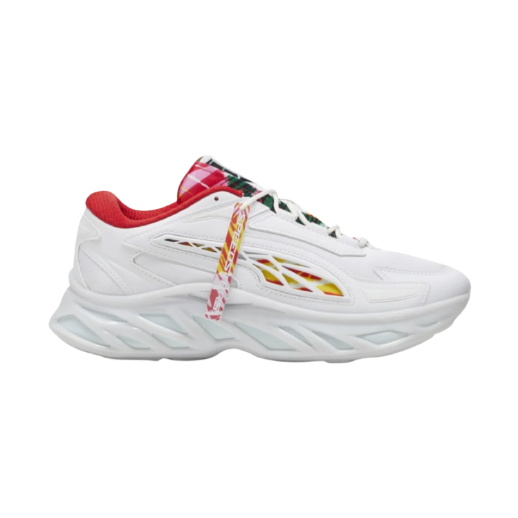 PUMA Chunky Sneakers – White & Red with Multicolor Accents