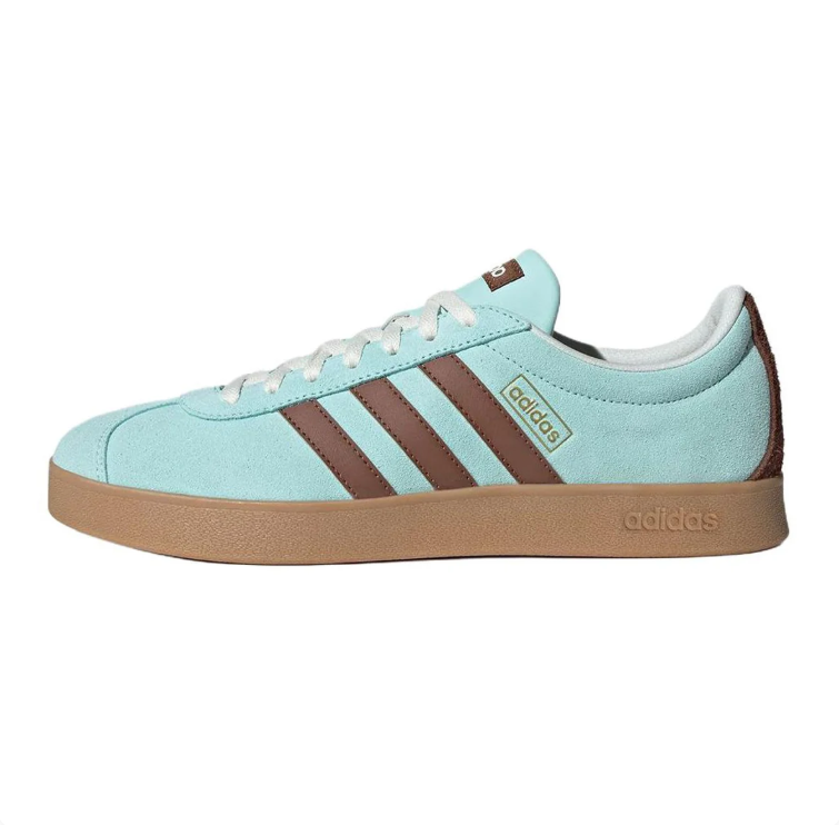 adidas Classic Low-Top Sneakers – Aqua Blue & Brown Gum Sole