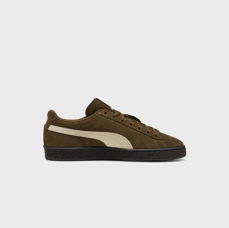 PUMA Low-Top Sneakers – Brown & Cream with Black Sole