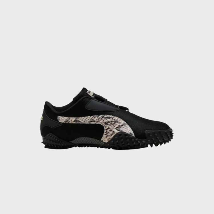 PUMA Low-Top Sneakers – Black with Snakeskin-Pattern Formstrip