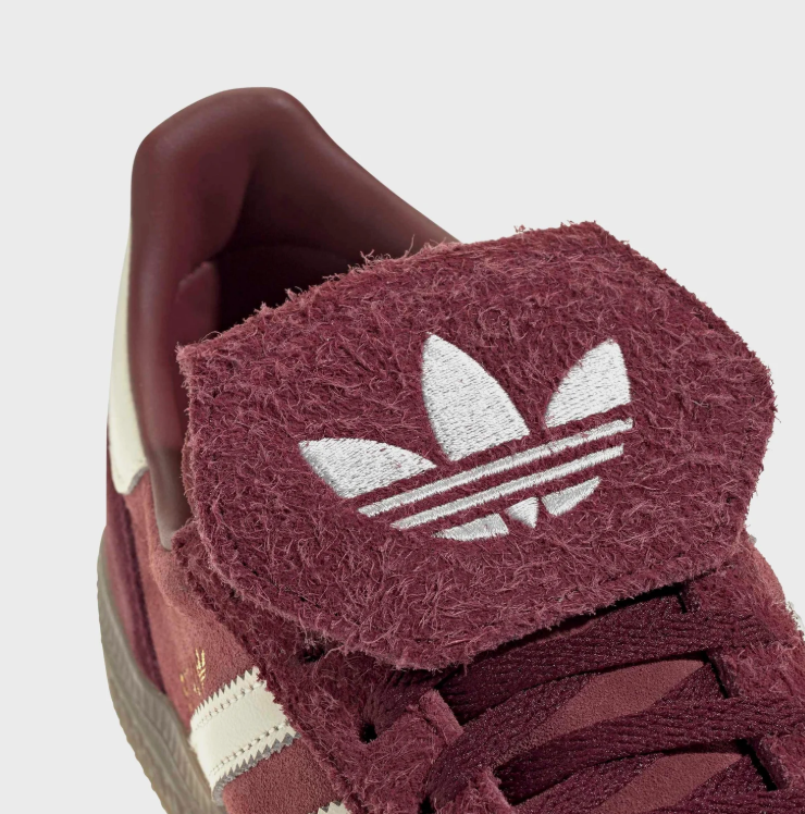 adidas Spezial Low-Top Sneakers – Burgundy & Cream with Fold-Over Tongue