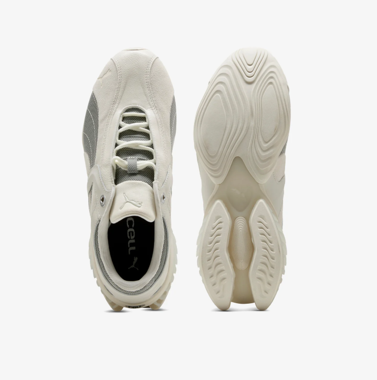 PUMA Sculpted Sneakers – Cream & Grey