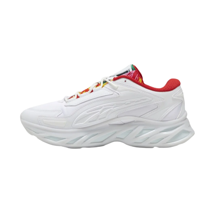 PUMA Chunky Sneakers – White & Red with Multicolor Accents