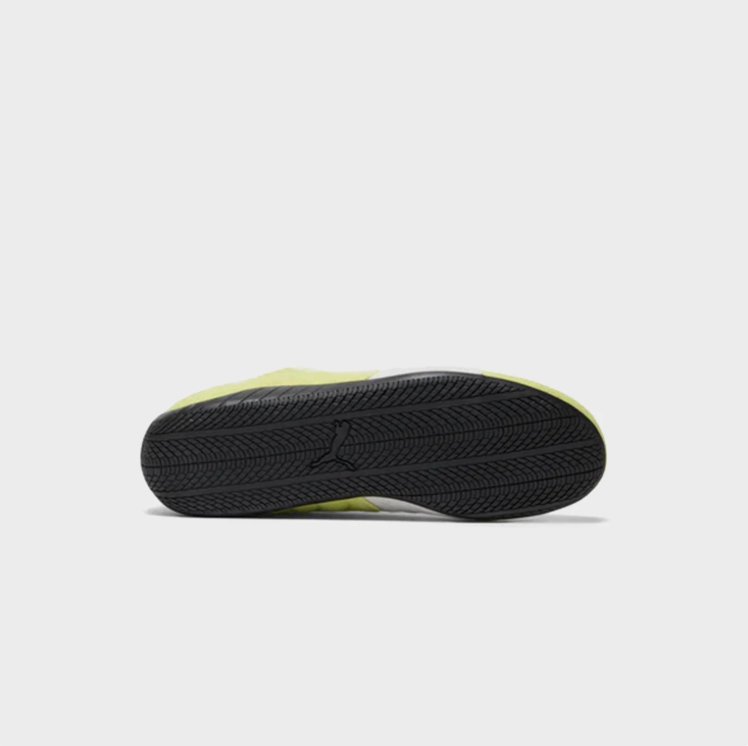 PUMA Low-Profile Sneakers – Lime Green & White with Black Sole