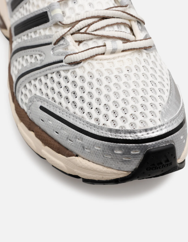 adidas Retro Runner Sneakers – Silver, White & Brown