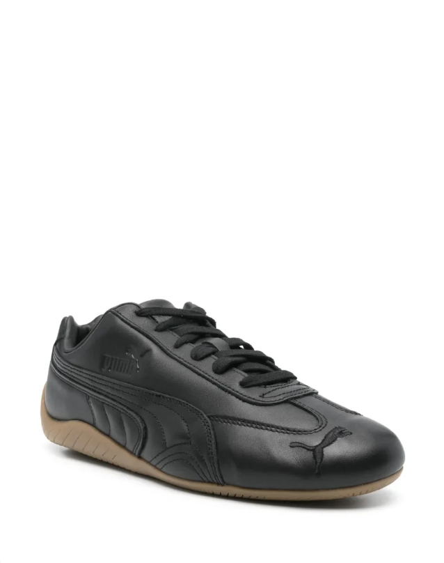 PUMA Low-Profile Sneakers – Black with Gum Sole