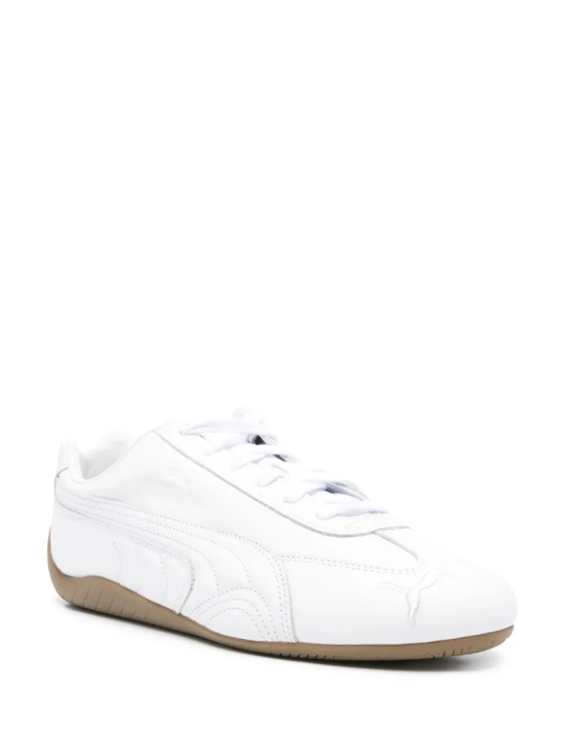 PUMA Low-Profile Sneakers – White with Gum Sole