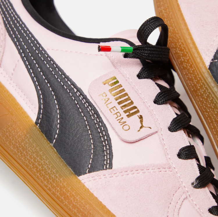 PUMA Palermo Low-Top Sneakers – Pink & Black with Gum Sole