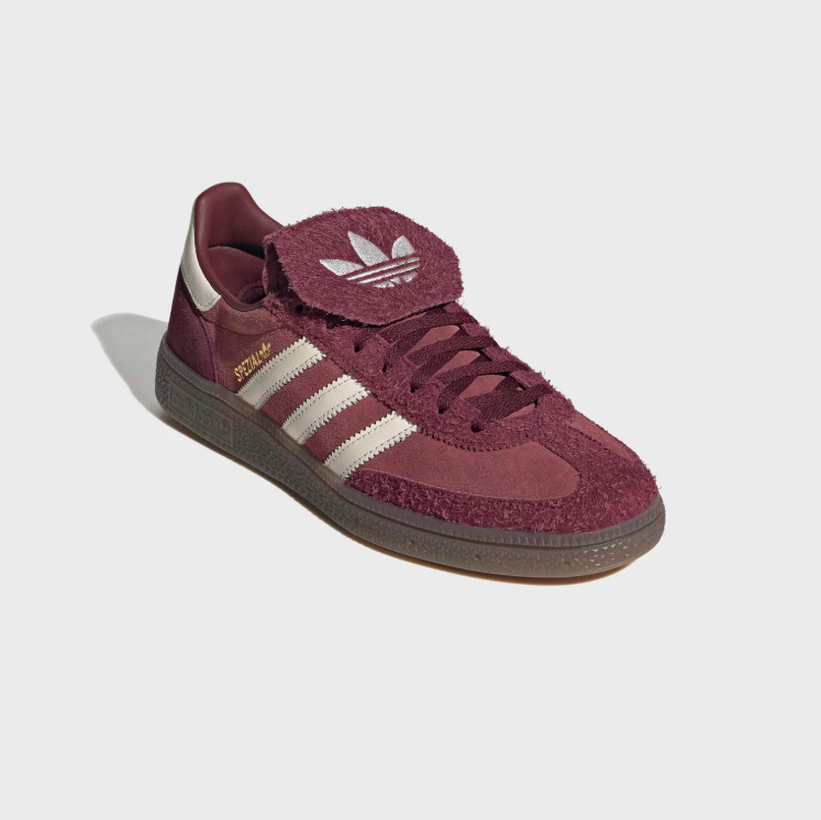 adidas Spezial Low-Top Sneakers – Burgundy & Cream with Fold-Over Tongue