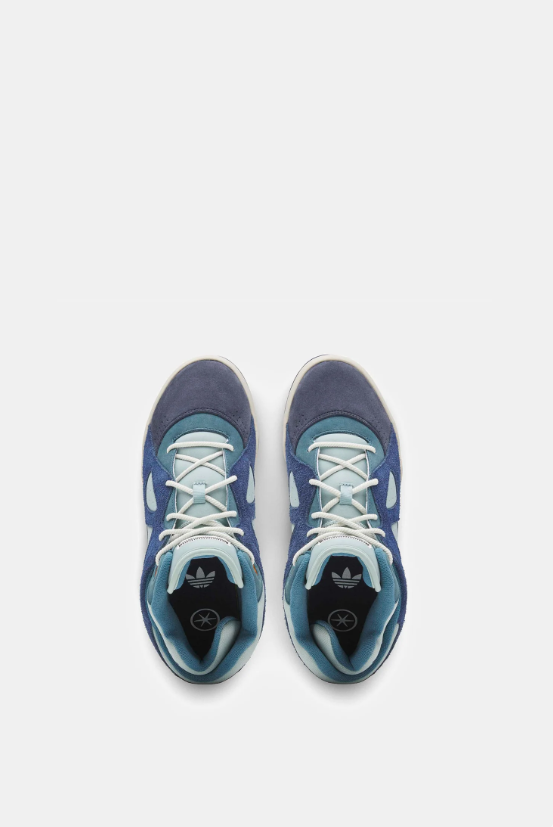 adidas Retro Mid-Top Sneakers – Navy & Light Blue
