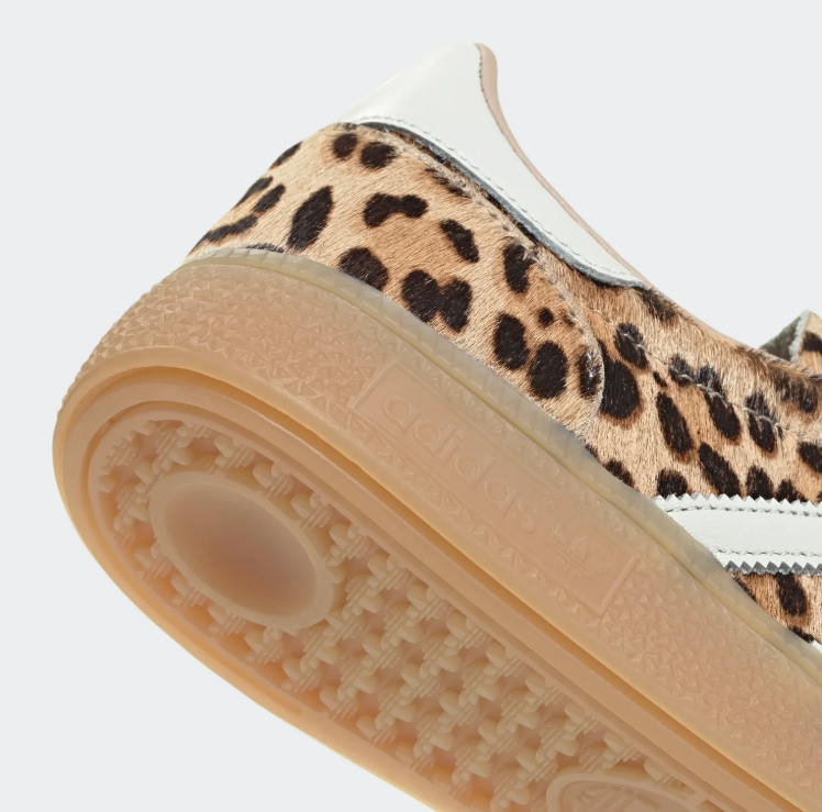 adidas Leopard Print Low-Top Sneakers – Cream Stripes & Gum Sole