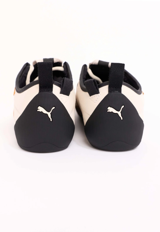 PUMA Low-Profile Sneakers – Cream & Brown with Textured Trim