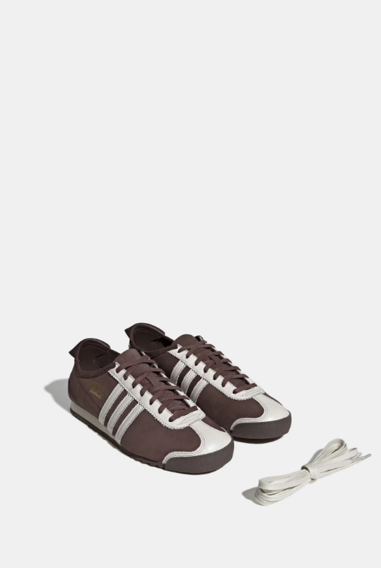 adidas Retro Slim Low-Top Sneakers – Dark Brown & Cream
