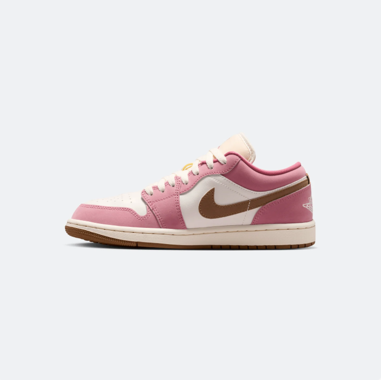 Air Jordan Low-Top Sneakers – Rose Pink & Cream with Gum Sole