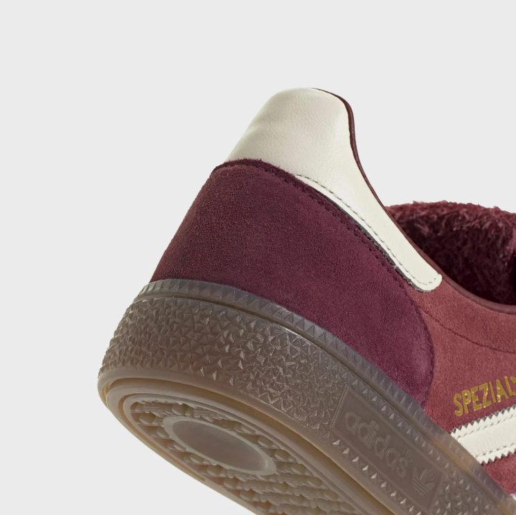 adidas Spezial Low-Top Sneakers – Burgundy & Cream with Fold-Over Tongue