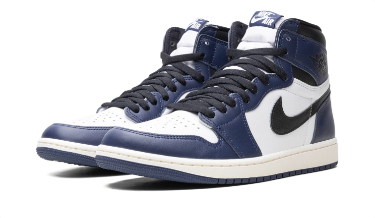 Air Jordan High-Top Sneakers – Navy, White & Black