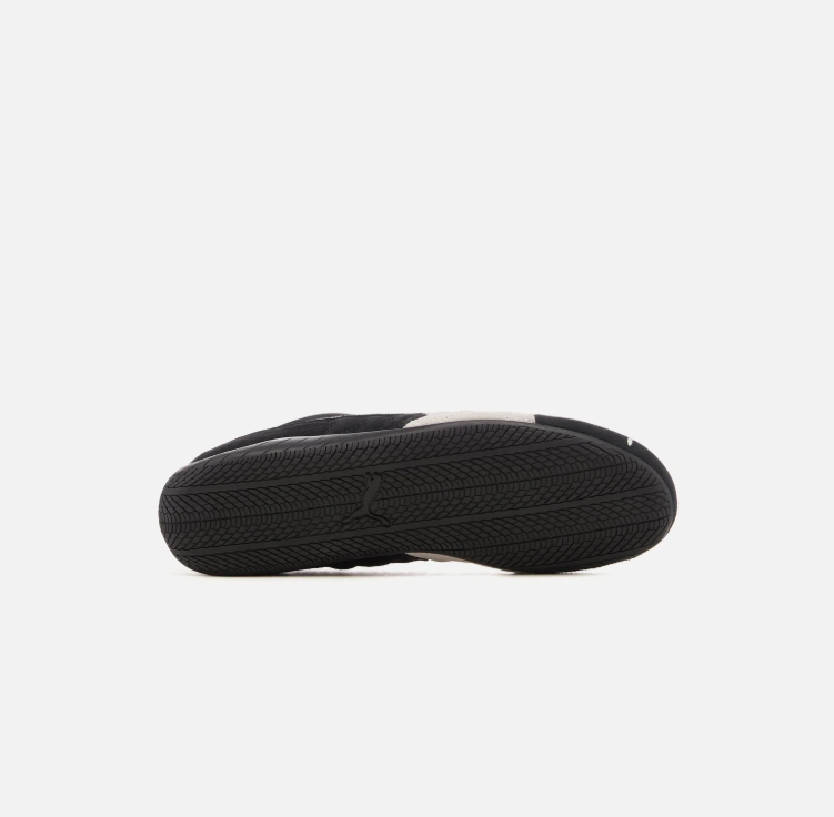 PUMA Low-Profile Sneakers – Black & White with Gold-Tone Branding