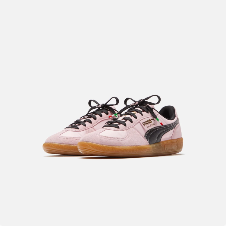 PUMA Palermo Low-Top Sneakers – Pink & Black with Gum Sole