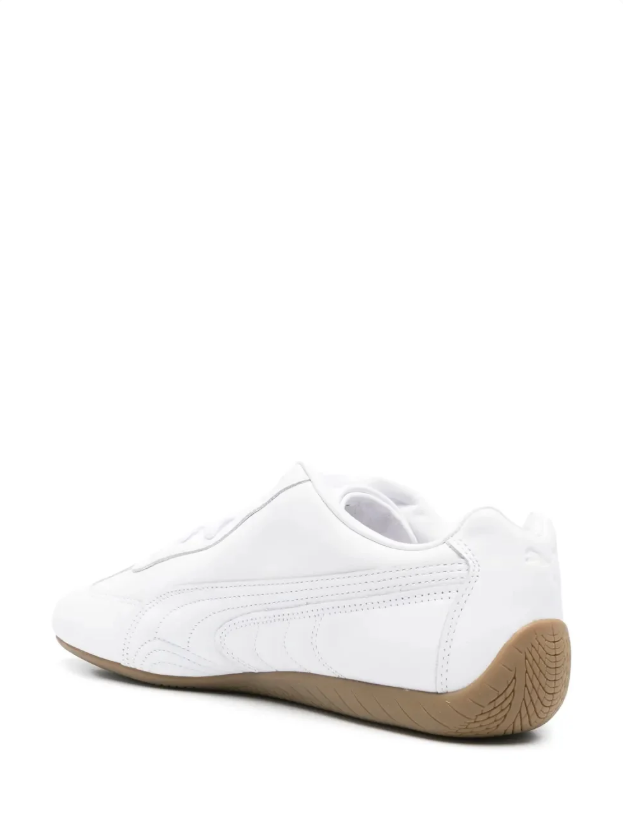 PUMA Low-Profile Sneakers – White with Gum Sole