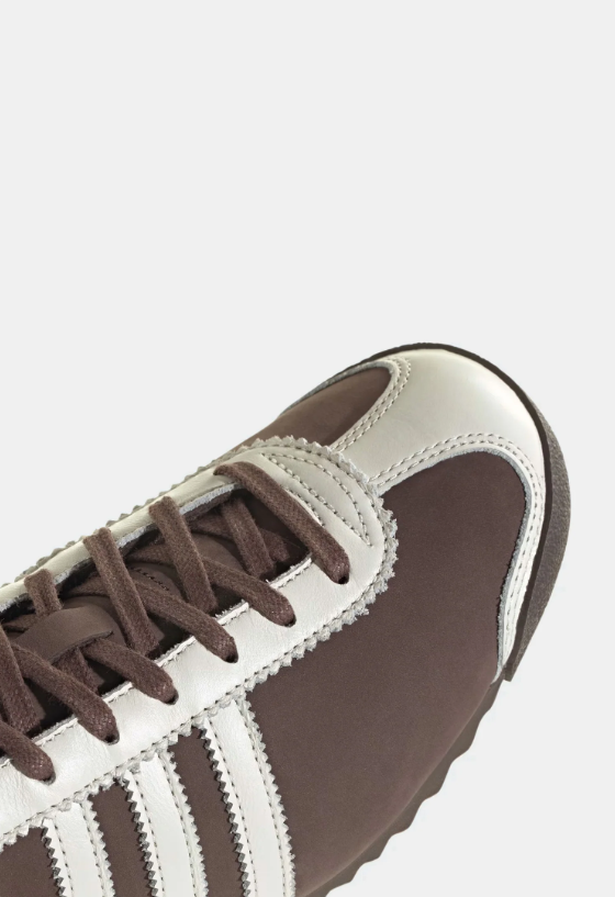 adidas Retro Slim Low-Top Sneakers – Dark Brown & Cream