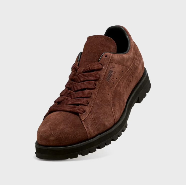 PUMA Low-Top Sneakers – Rust Brown with Black Lug Sole