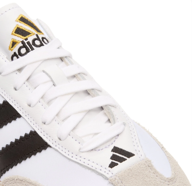 adidas Samba Low-Top Sneakers – White & Black with Woven-Effect Trim