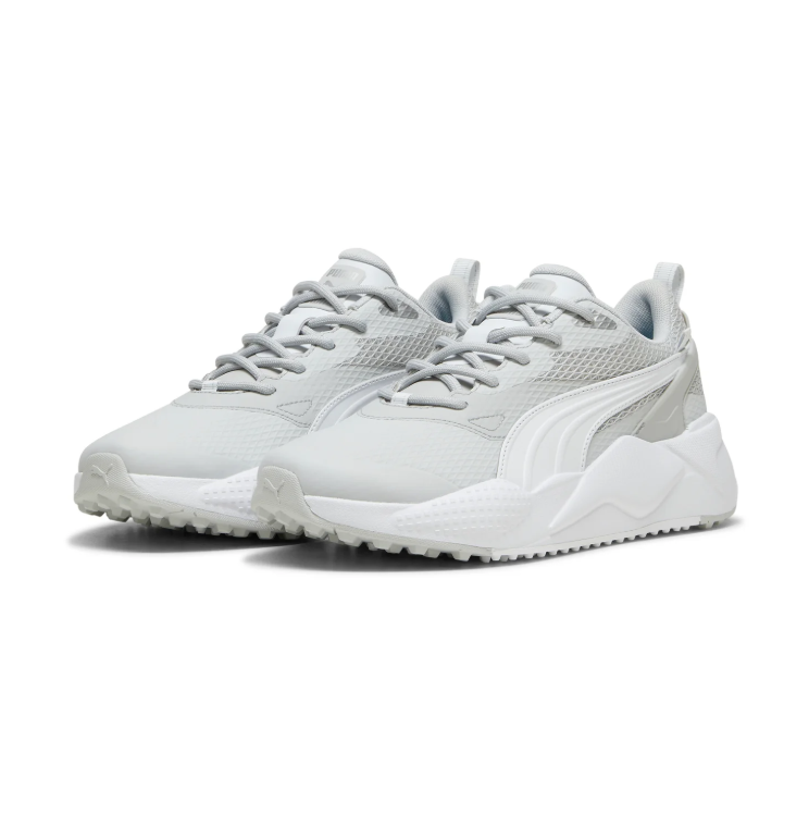 PUMA Chunky Sneakers – Light Grey & White with Mesh Detailing