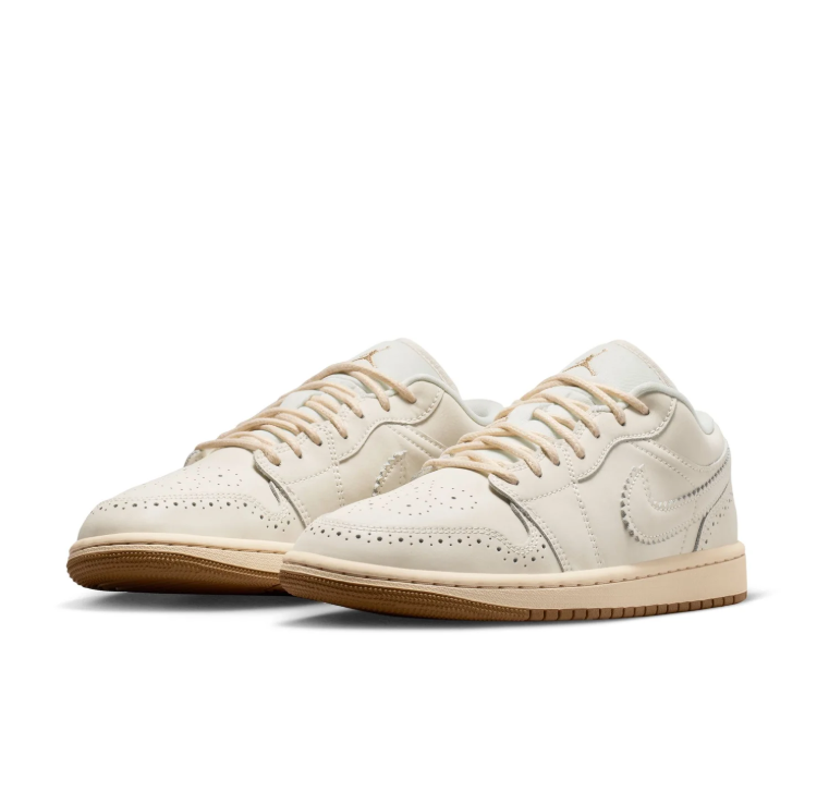 Air Jordan Low-Top Sneakers – Cream with Tassel Detail & Gum Sole