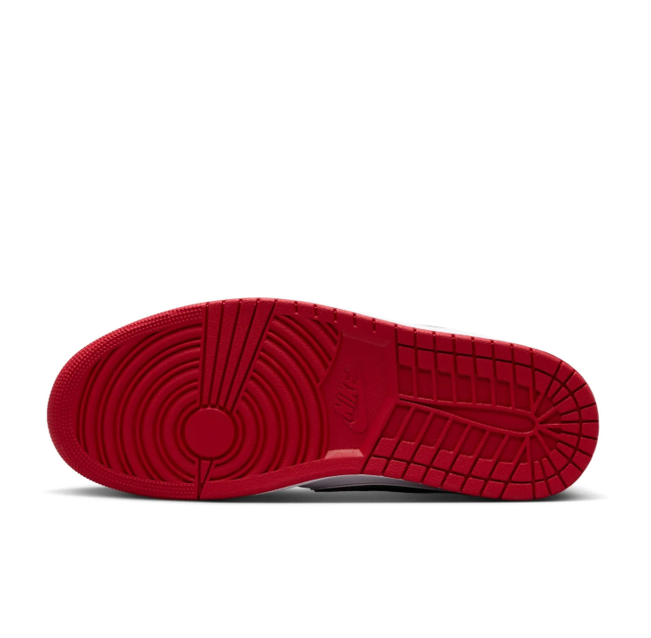 Air Jordan Low-Top Sneakers – Red & White with Gold-Tone Details