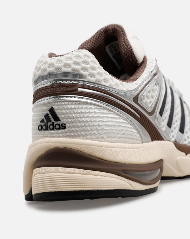 adidas Retro Runner Sneakers – Silver, White & Brown