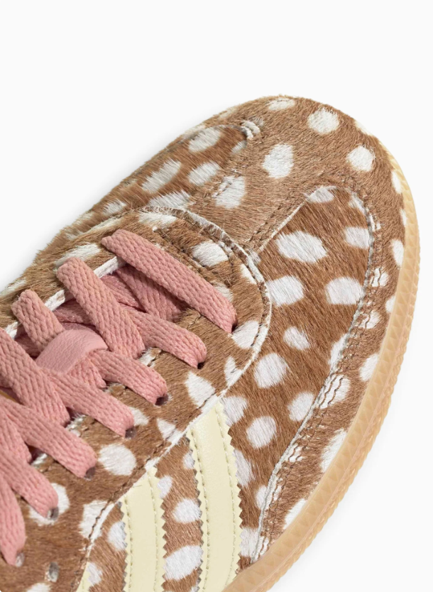 adidas Spotted Low-Top Sneakers – Brown, Cream & Pink
