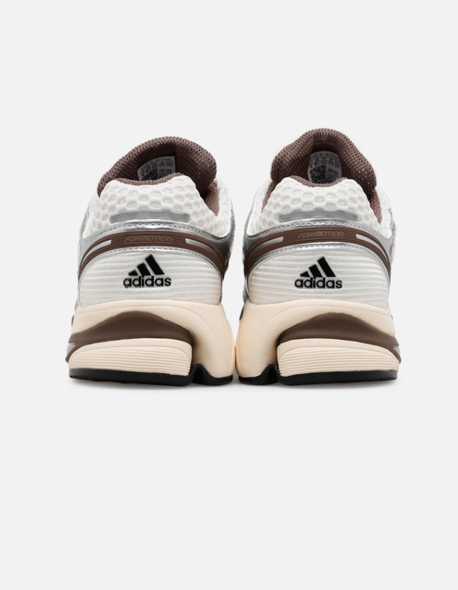adidas Retro Runner Sneakers – Silver, White & Brown
