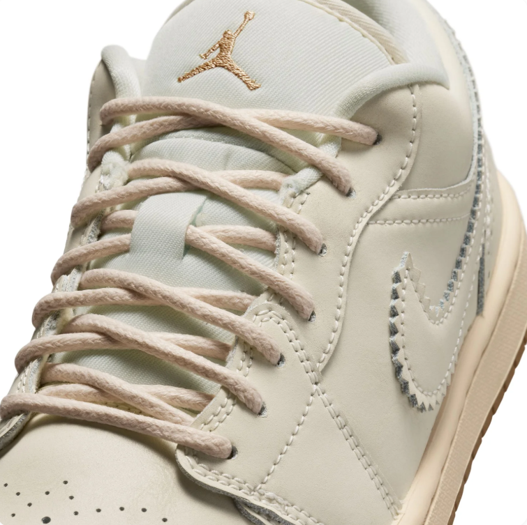 Air Jordan Low-Top Sneakers – Cream with Tassel Detail & Gum Sole