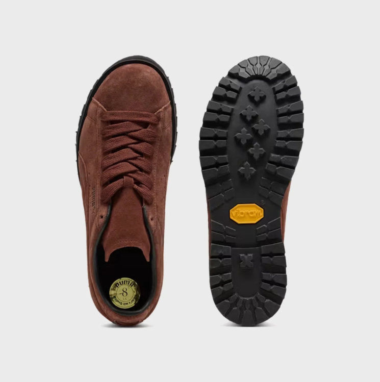 PUMA Low-Top Sneakers – Rust Brown with Black Lug Sole