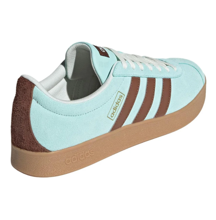 adidas Classic Low-Top Sneakers – Aqua Blue & Brown Gum Sole