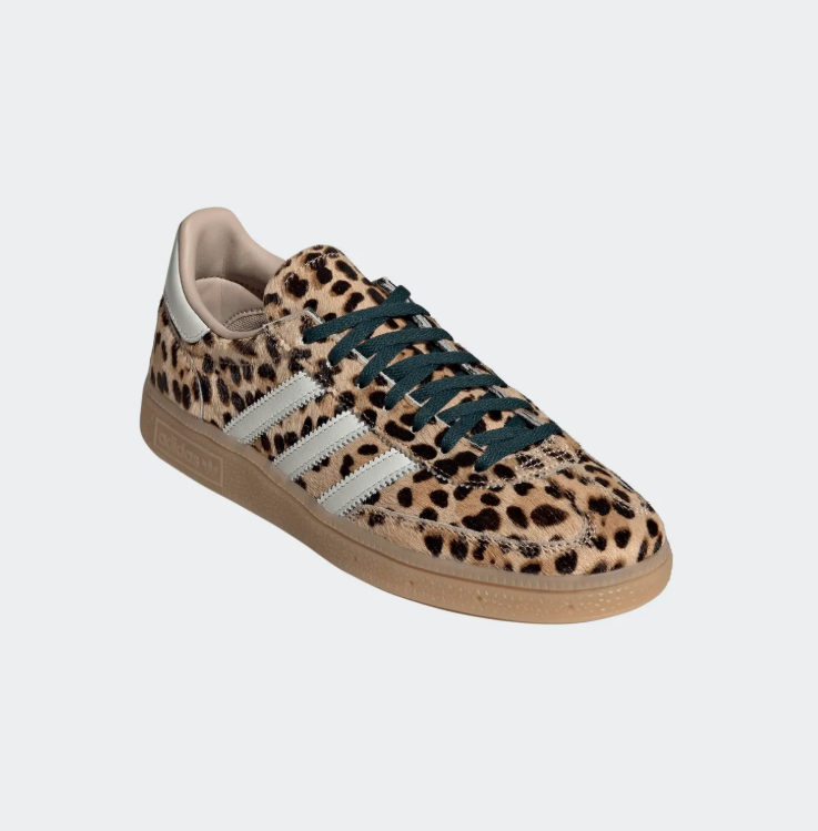 adidas Leopard Print Low-Top Sneakers – Cream Stripes & Gum Sole