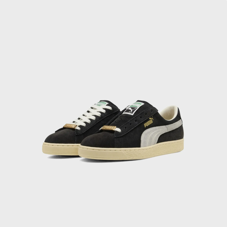 PUMA Low-Top Sneakers – Black & White with Cream Sole