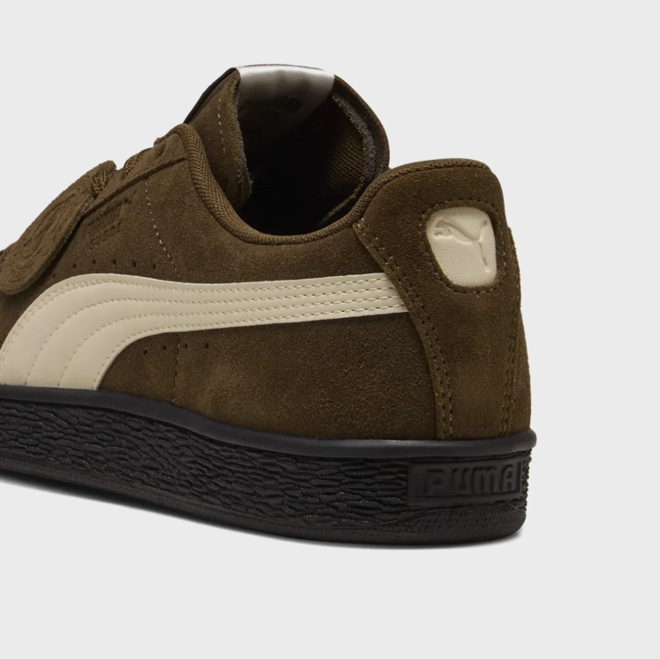 PUMA Low-Top Sneakers – Brown & Cream with Black Sole