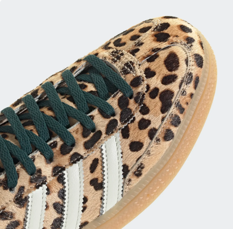 adidas Leopard Print Low-Top Sneakers – Cream Stripes & Gum Sole