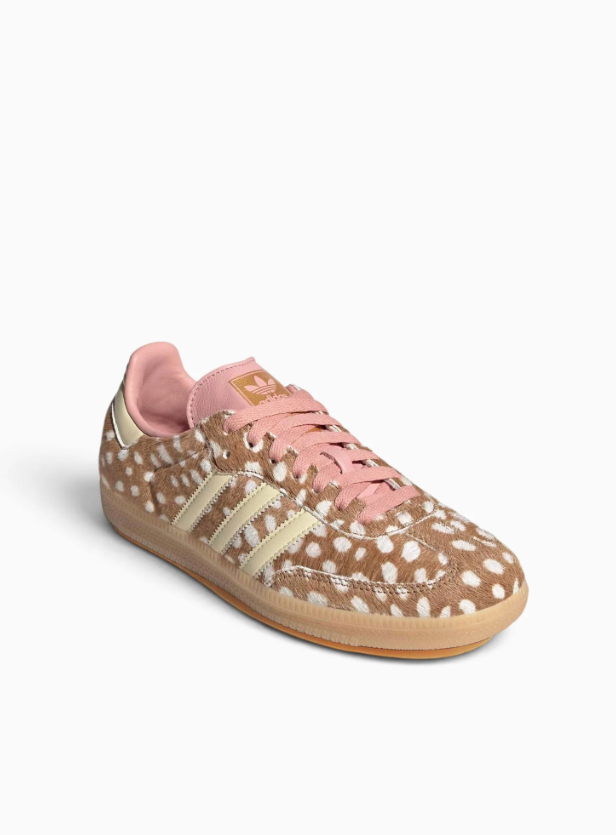 adidas Spotted Low-Top Sneakers – Brown, Cream & Pink