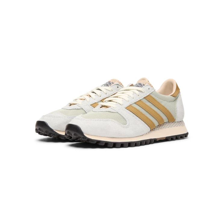 adidas Vintage-Inspired Runner Sneakers – Light Grey & Tan