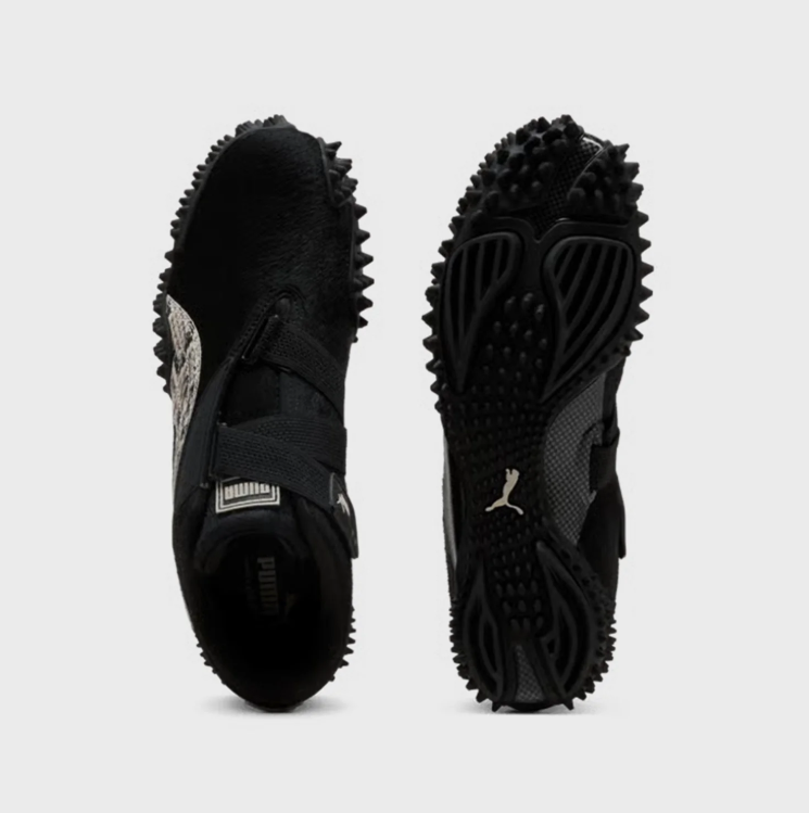 PUMA Low-Top Sneakers – Black with Snakeskin-Pattern Formstrip