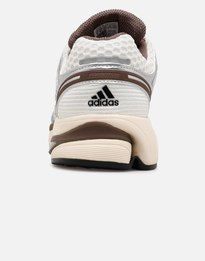 adidas Retro Runner Sneakers – Silver, White & Brown